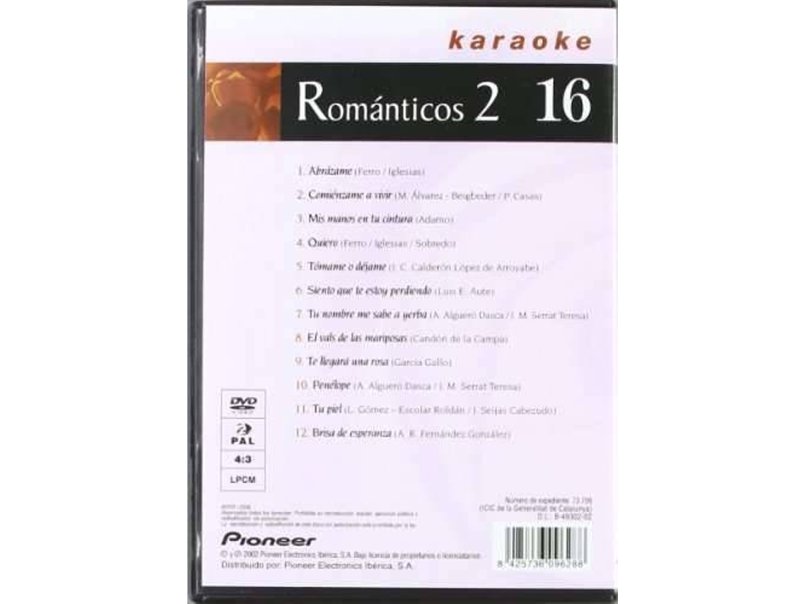 DVD Karaoke 16 - Románticos 2 (Edição em Espanhol)