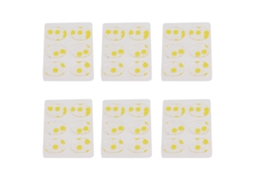 36pcs Amortecedores De Bateria Em Gel De Silicone Macios Para Controle De Tom Prata Amarelo Pontos