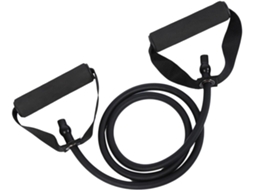 Faixa Elástica De Resistência Yarnow 13, 6kg 30lbs, Preta, Com Alças E Âncora Porta, Em Tpe, Para Exercícios
