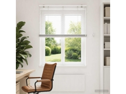 Vidaxl Cortina Veneziana Branco 85 X 160 Cm 35 Mm
