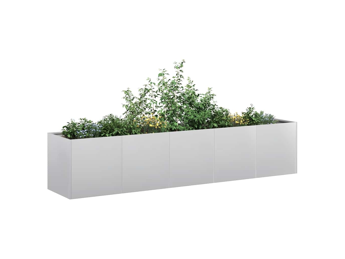 Vidaxl Planter 200x40x40 Cm Aço Galvanizado