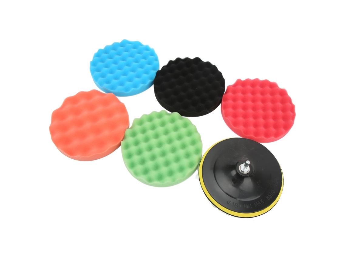 Laxiscreed Jogo De 7 Pads De Esponja Para Lavagem E Polimento De Carros, 7 Polegadas