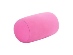 Almofada Cilíndrica De Partículas De Espuma De Cor Sólida Suave E Confortável Gzb 30x16cm Rosa