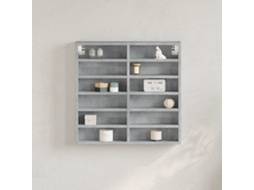 Vidaxl Armário Vitrine 60x8,5x58 Cm Derivados De Madeira Cinza Cimento