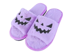 Pantufas de Halloween de Abóbora 2026, Pantufas Femininas de Pelúcia com Design Divertido de Bico Aberto para Meninas e Mulheres