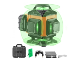 Nível A Laser Cruzado 4x360° Verde Autonivelante 30m Com Bateria Tekmaquinas