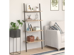 Vidaxl Unidade 4 Prateleiras 64x34x150,5 Cm Castanho-claro E Preto