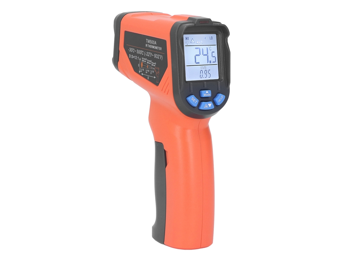 Termômetro Infravermelho de Alta Precisão YURU com Tela LCD Iluminada, Pistola de Temperatura Industrial com S/MARCA