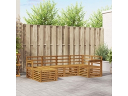 Vidaxl Conjunto De Sofás Para Exterior 6 Unid. Natural Poliéster