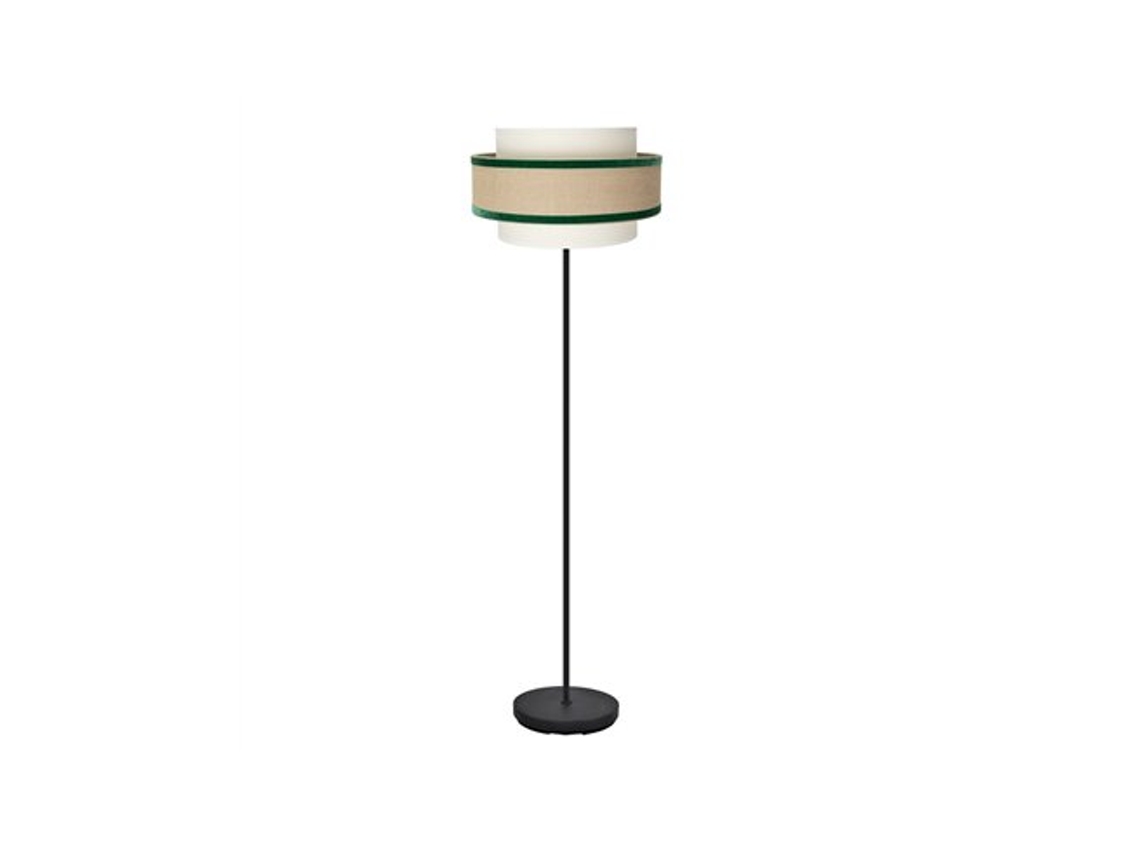 Candeeiro De Chão Para Sala De Estar Cornalina Ø40x166cm 1xe27 Bege E Verde Fabrilamp (lâmpada Não Incluída)