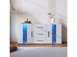 Sideboard LYYTUNG com iluminação LED para sala de jantar e sala de estar, 140x35x70 cm (não disponível)