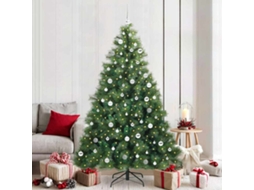 Vidaxl Árvore De Natal Artificial Com 300 Leds Verde 210 Cm Pe E Pvc