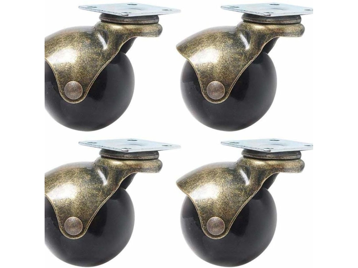 Cadeira De Escritório Antiga Klb Com 4 Rodas E Freios, Rodas De Cobre. Aquaforge