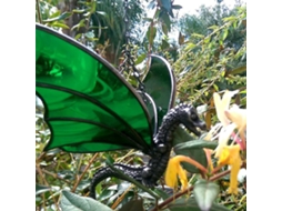 Resina Decorativa Jardim Verde Dragão Pendente