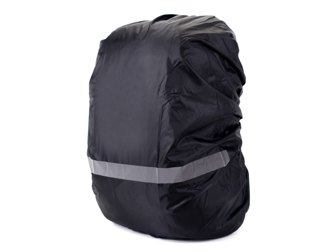 Capa de Chuva para Mochila com Faixa Refletora Preta M BRILVIBERA