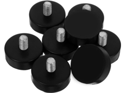 Conjunto De 8 Pés Niveladores Ajustáveis Borracha E Metal Com Design