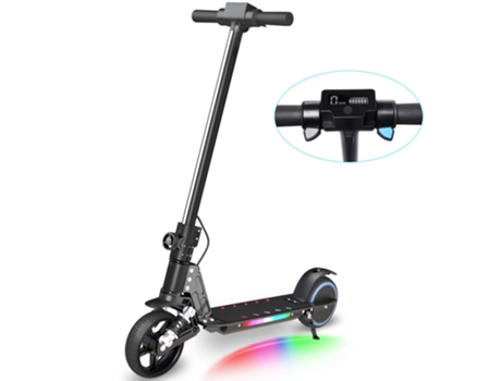 Trotinete Elétrica NEI-WAI S5 Preto para Criança Vel.Máxima:14 Km/H Autonomia: 8 Km Dobrável