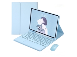 Capa Com Teclado Touchscreen Para Samsung Galaxy Tab A11 Plus 11 Polegadas Com Mouse, Azul Celeste Gertiz (2025)