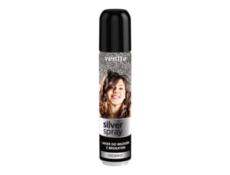 Verniz Para Cabelo Com Glitter Prateado, 75ml Venita