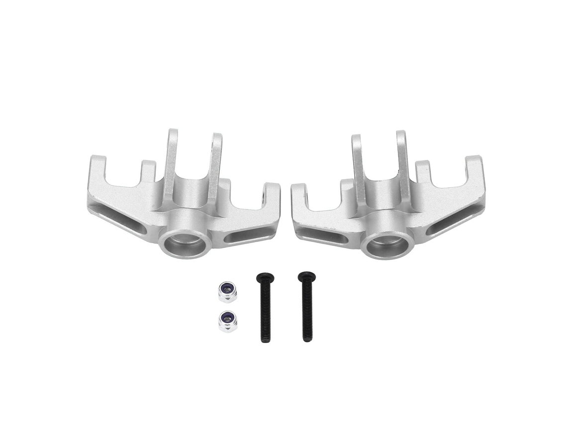 2pcs Copo De Direção Carro Rc De Liga De Alumínio Para Losi Baja Rey 1/10 E Hammer Rey U4 1/10 Prata
