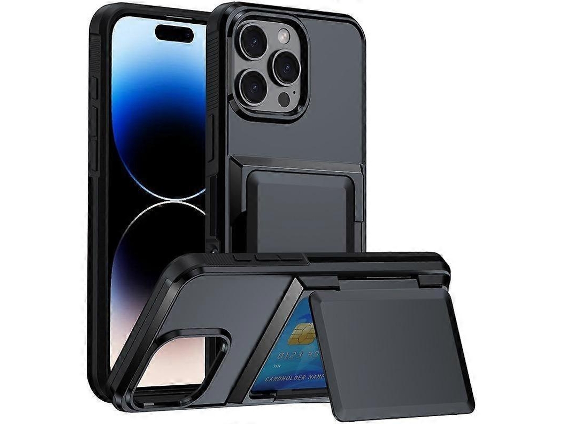 Capa De Celular À Prova De Choque Com Suporte Para Cartão Kalebol Flip
