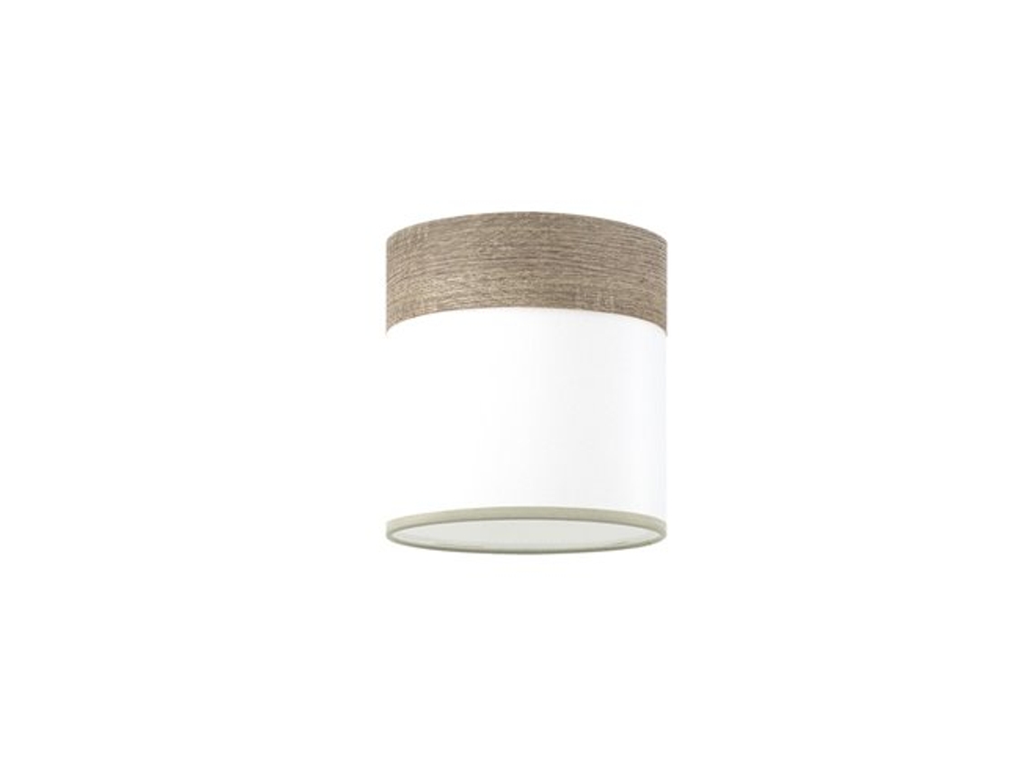 Abajur Cloe Branco/cinzento Madeira E14 Fabrilamp (ø14x14cm)