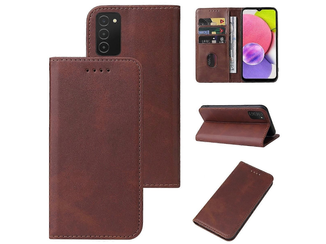 Capa Couro Magnética Para Samsung Galaxy A03, Elysve