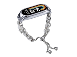 Pulseira De Relógio Em Ônix Com Contas De Cristal