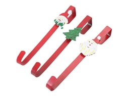 Conjunto de 3 Coroas de Natal para Porta com Ganchos de Metal | S/MARCA