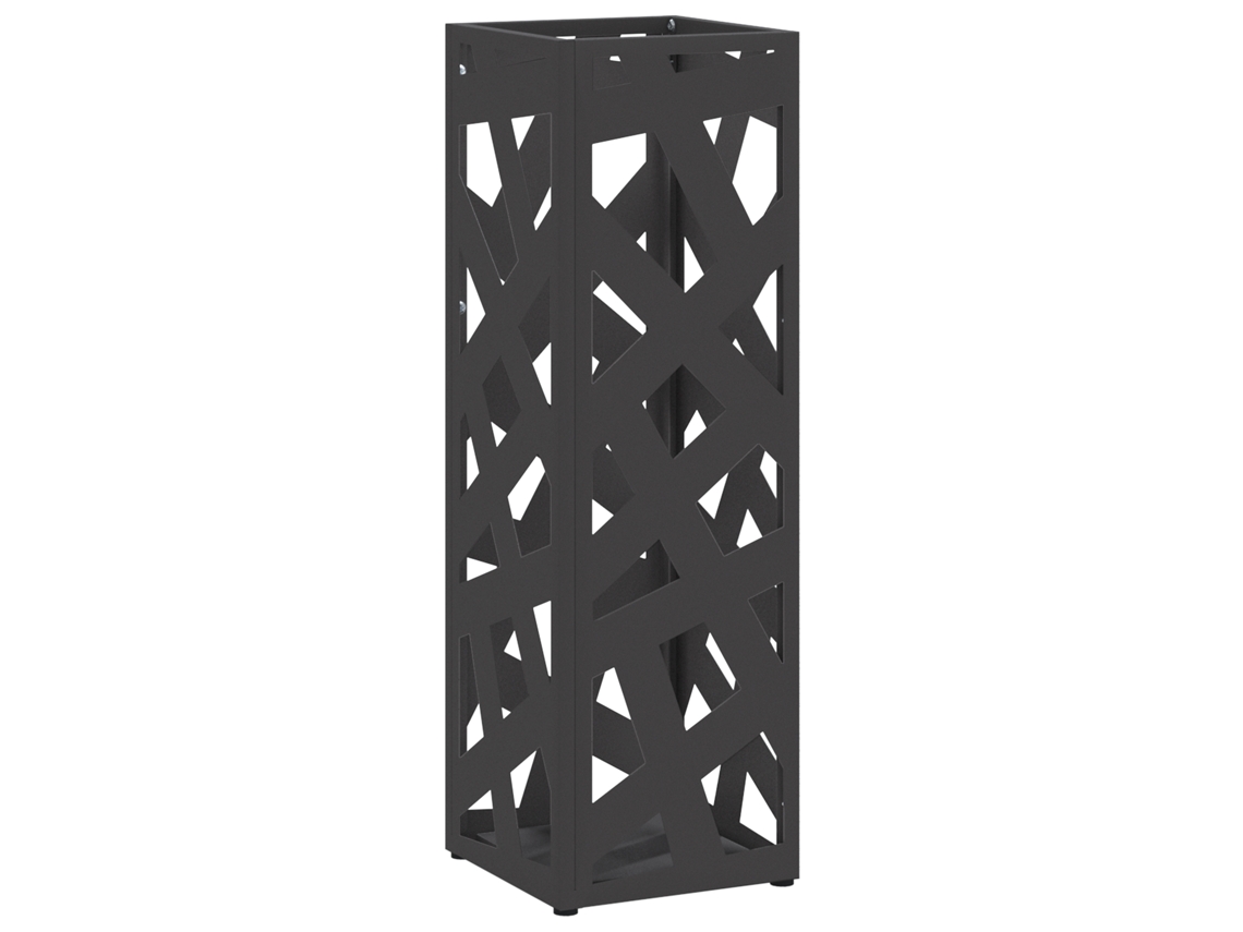 Conjunto 1 Suporte De Guarda-sol Vidaxl Preto Aço (15,5 X 15,5 X 49 Cm)