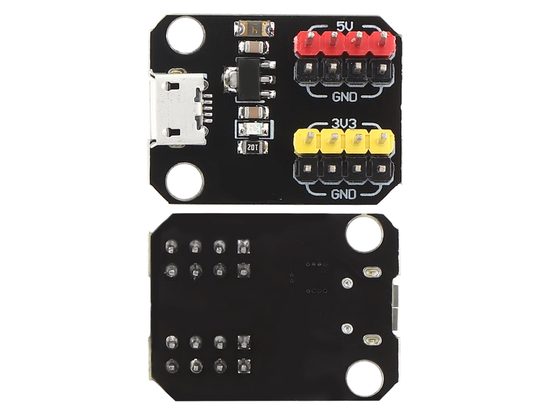 Laxiscreed Módulo De Fonte De Alimentação Usb Com Regulador 1117 – 3.3v E 5v