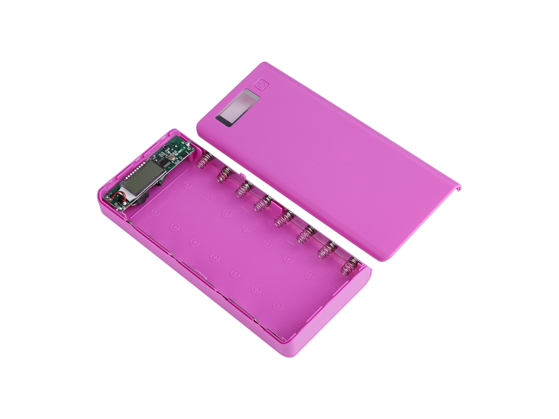 Capa De Power Bank (portas Usb Duas, Display Lcd)