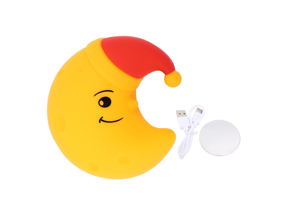 2026 lâmpada de Noite Lunar de Silicone Recarregável Usb com Controle por Toque e Íman para Crianças Dormitório Viagem Barraca de Acampamento