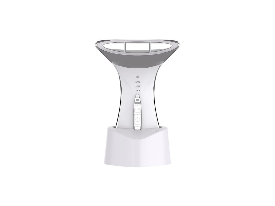 Ferramenta Para Pescoço E Rosto Com Led De 5 Cores Para Cuidados Com A Pele Bestvite (branco E Prata)