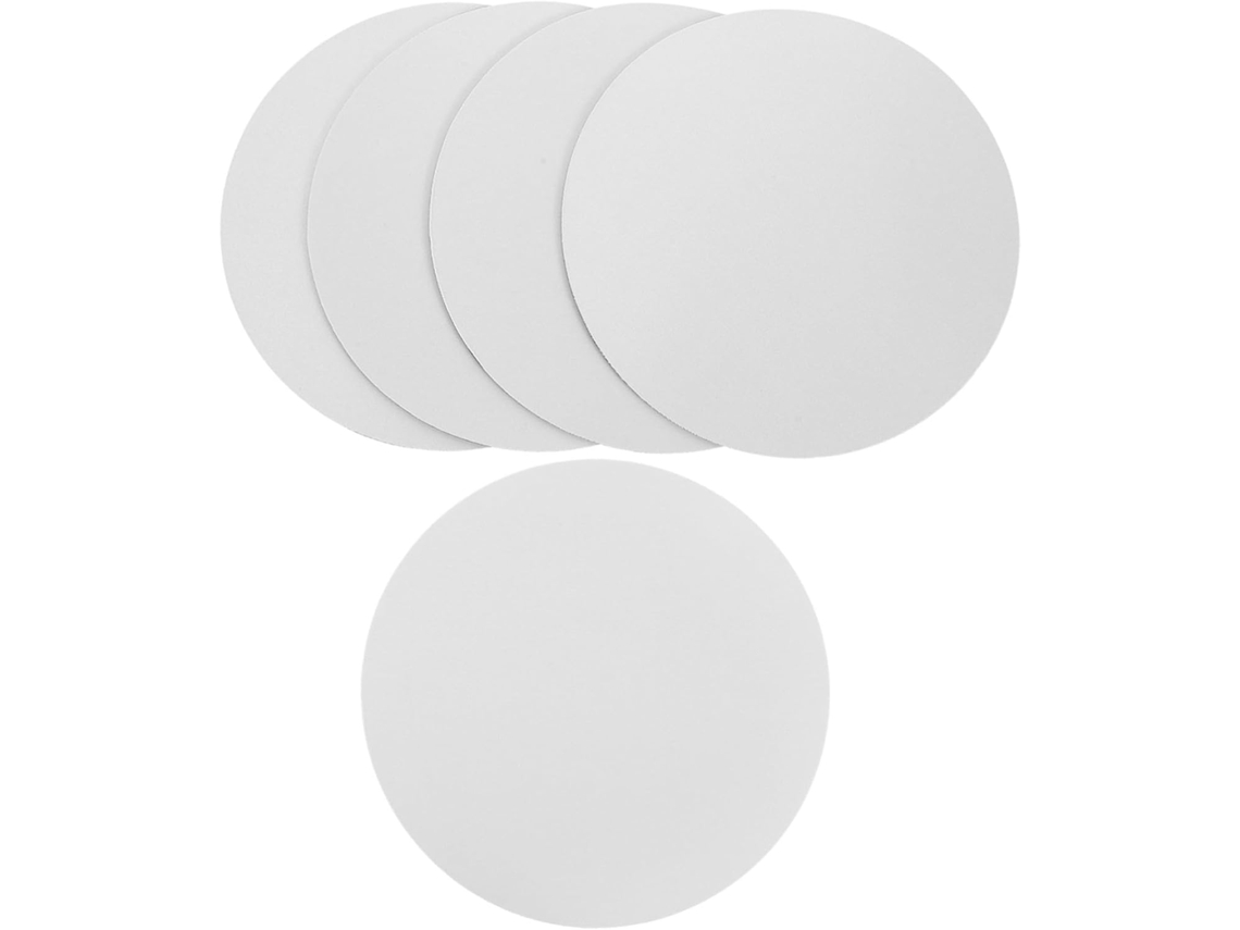 Conjunto De 5 Peças De Tapetes De Rato Redondos Para Sublimação, Superfície Macia, Base Antiderrapante, Para Escritório/casa/estúdio.