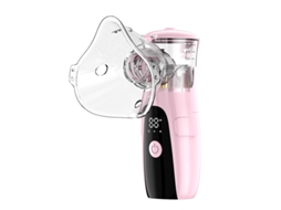 Nebulizador portátil YANYXR com LED rosa, dupla alimentação, 3 modos, silencioso