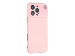 Capa Para Iphone 16 Pro Max Com Janela Grande Para Câmera E Aromaterapia Em Silicone Líquido, Rosa