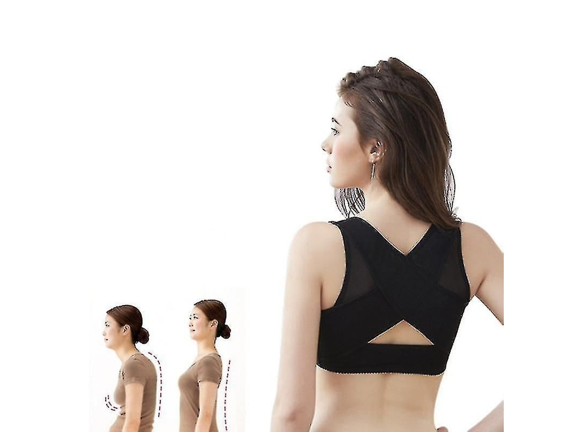 2026 corrector de Postura para Mulher Top Enterizo Suporte Torácico Ajustável Suave com Tirantes X
