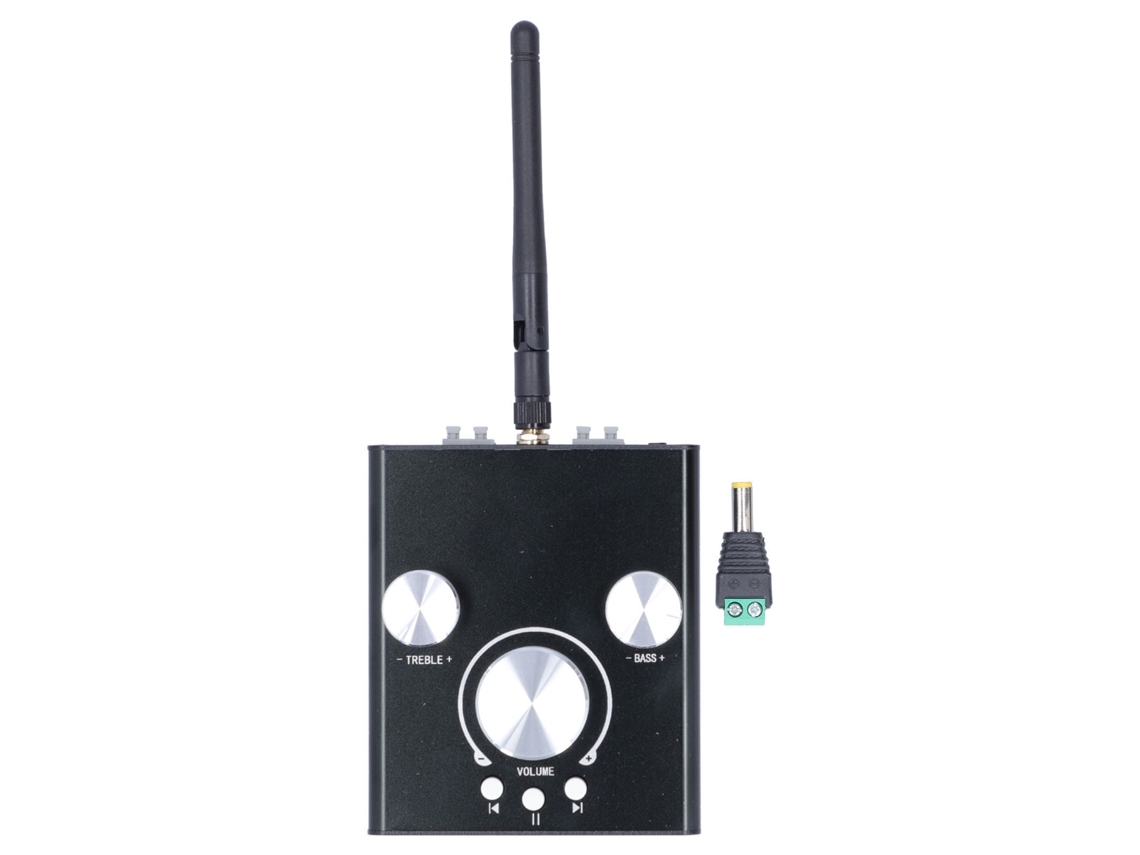 Amplificador De Áudio Bluetooth 5.0 Estéreo 2 Canais Com Controle De Graves/agudos Hifi
