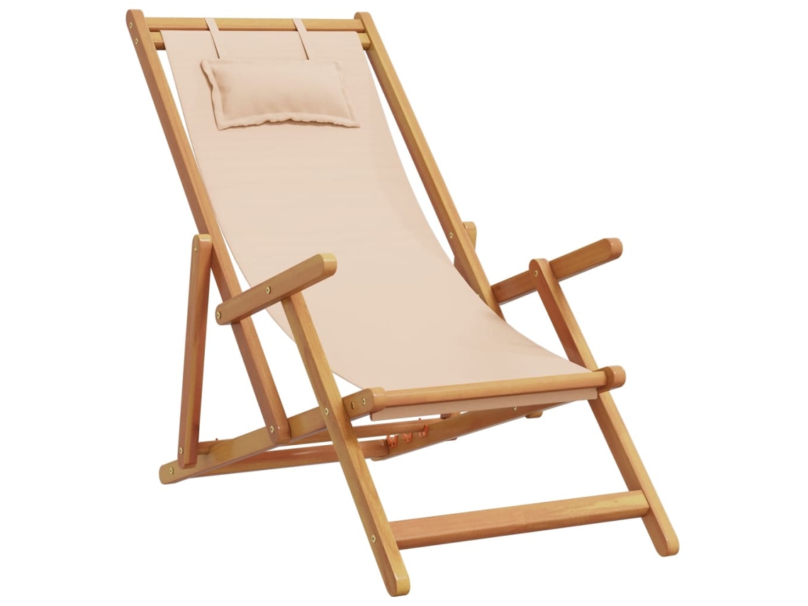 Folding Chair, Folding Chairs Vidaxl Bege Madeira (n/a)