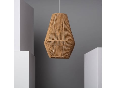 Candeeiro Suspenso ILUZZIA (Bege - Papel Trançado - 180x30 cm)
