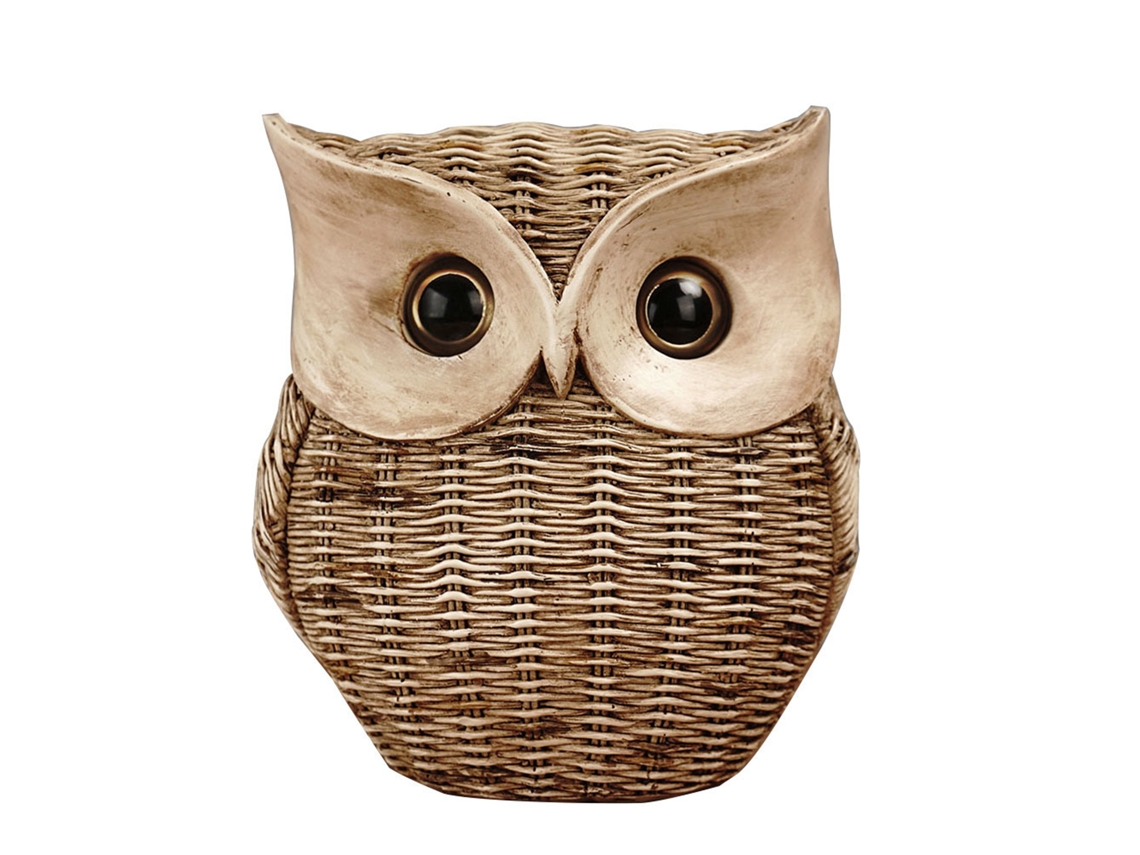 Laxiscreed Coruja Decorativa Em Rattan Para Sala De Estar E Móveis Nórdicos
