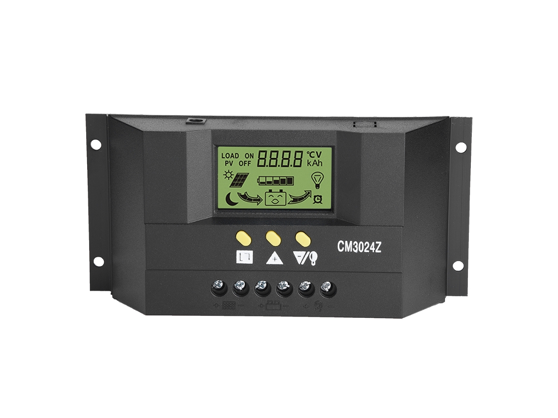 Controlador de Carga Solar Pwm 12v/24v 30a com Display LCD e USB Dual S/MARCA