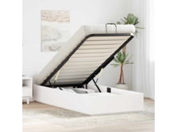 Vidaxl Estrutura De Cama Ottoman Com Armazenamento Branco 90 X 200 Cm