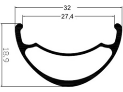 Roda Frontal GTR Mtb Sl27 27.5´´ Disc Tubeless