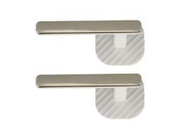2pcs Apoios De Cortina Decorativos Branco E Dourado Em Abs Para Fixação E Decoração De Cortinas