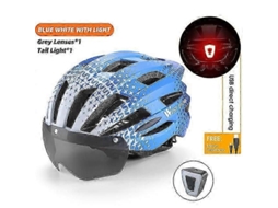Capacete de Ciclismo com Lanterna e Óculos TAISHENGDA