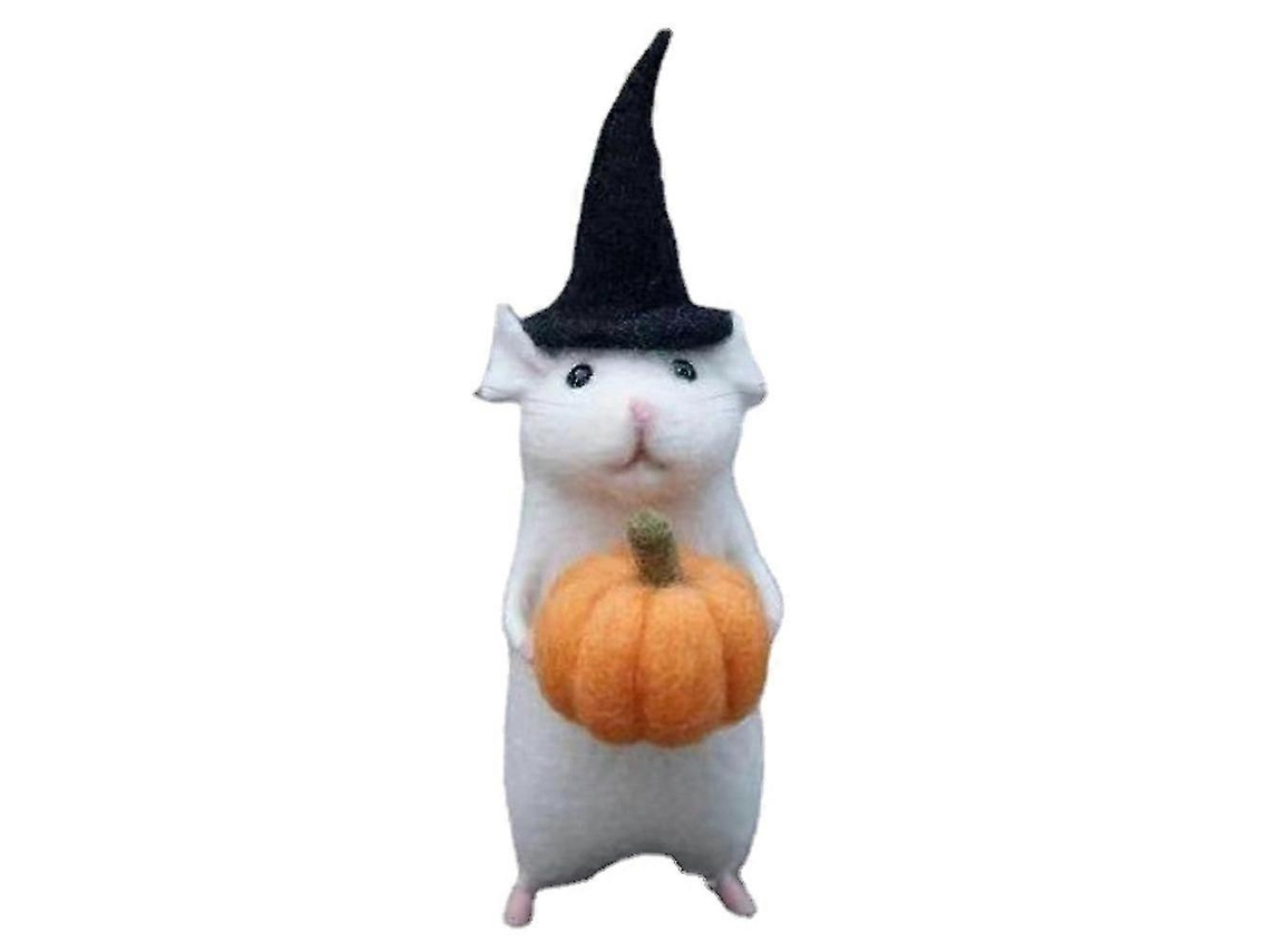 Rato De Halloween Com Abóbora Em Feltro