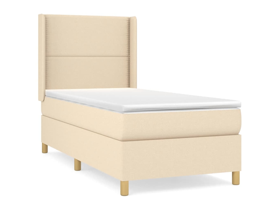 Box Spring Bed, Box Spring Beds Vidaxl Creme Tecido (90 X 190 Cm)
