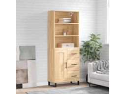 Vidaxl Armário Alto 69,5x34x180 Cm Derivados De Madeira Cor Sonoma